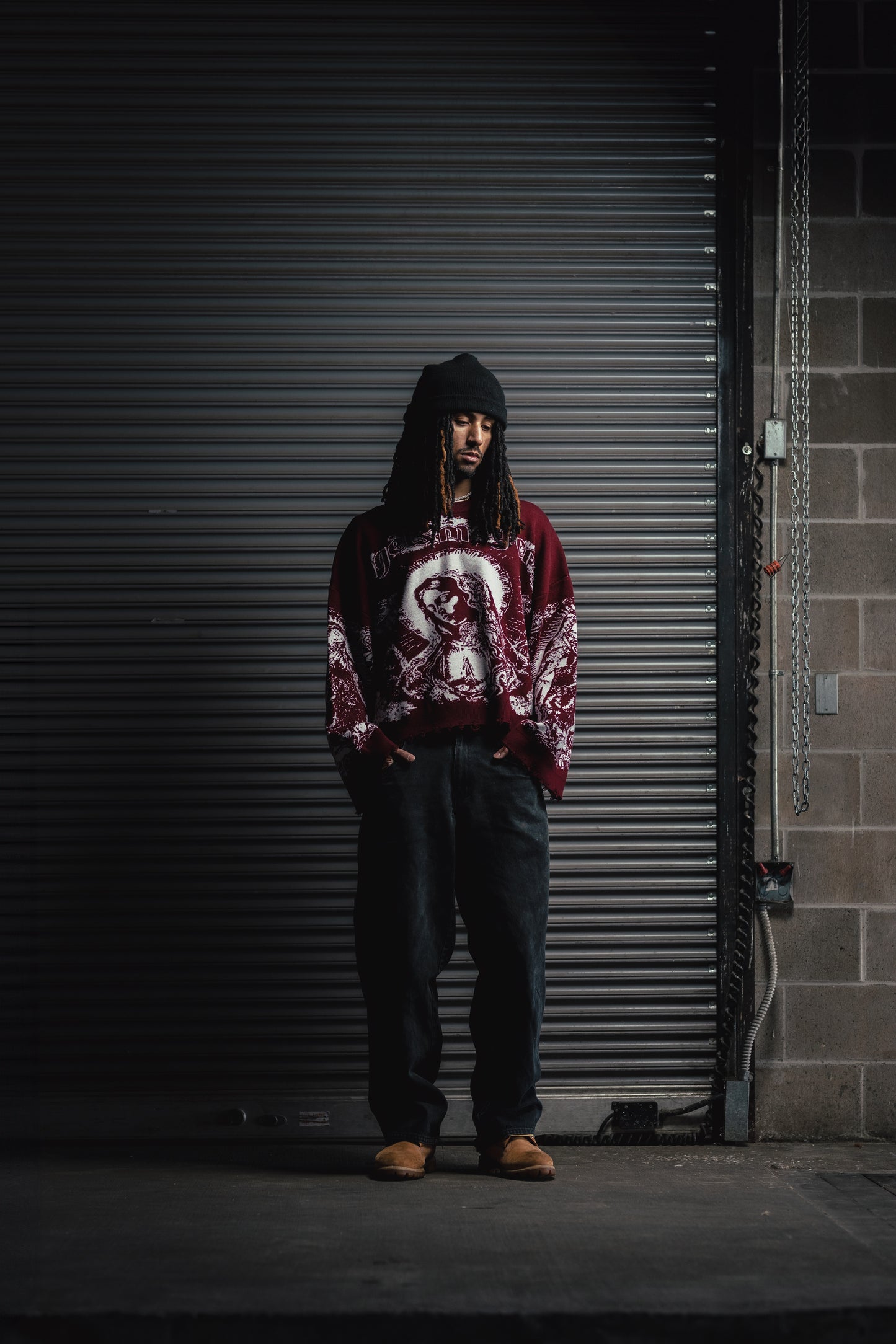 Hail Mary Knit Sweater- Merlot